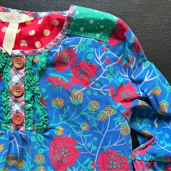 Matilda Jane Make Believe I Believe Tunic Long Sleeve Boho Blue Girls Size 10 - Picture 6 of 10